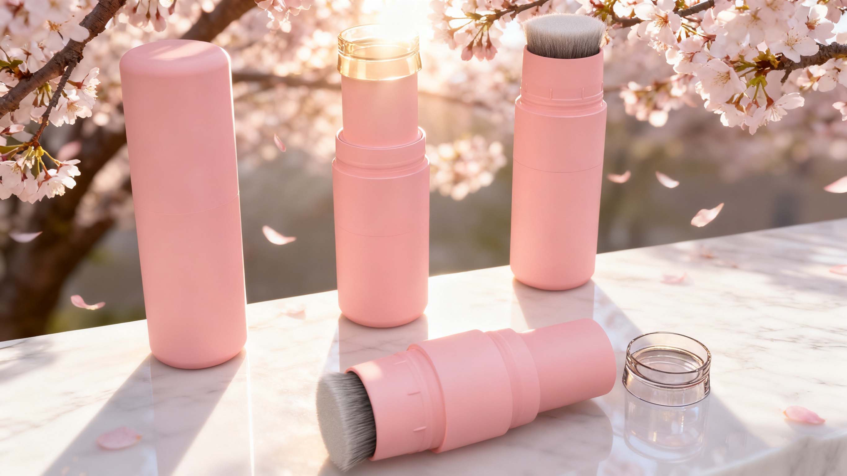 How to combine the powder stick with the brush head for maximum efficiency?