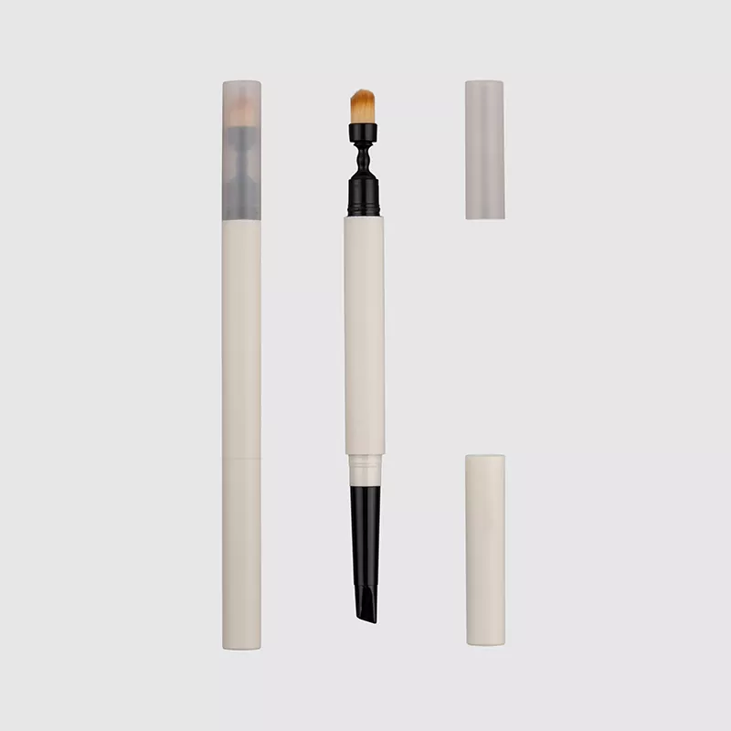Dual-Ended Brow Pencil with Blending Round Brush Packaging